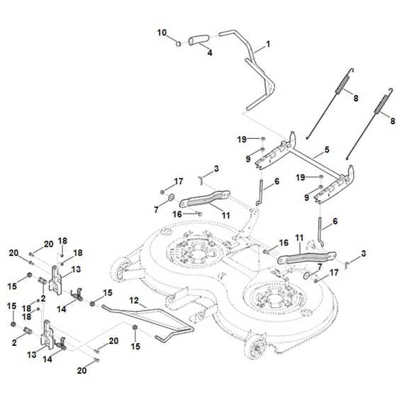 Stihl RT6127.1 ZL - Height Adjustment - Parts Diagram