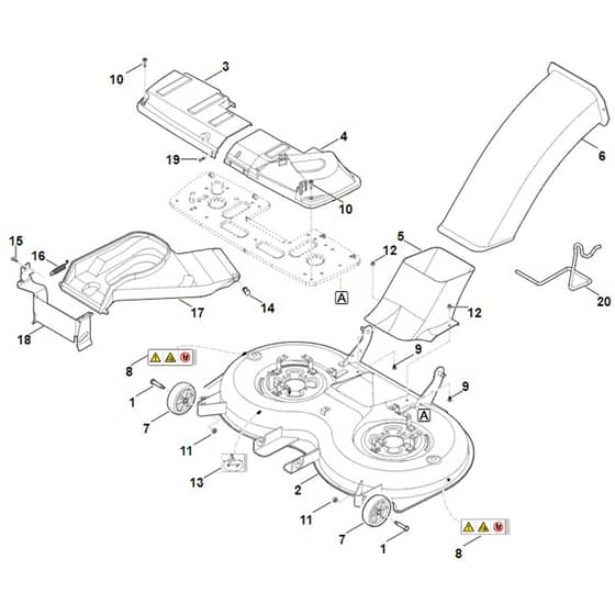 Stihl RT6127.1 ZL - Mowing Deck Housing - Parts Diagram
