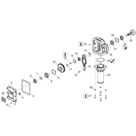 Belle RTX - Gearbox Assembly (RTX50 & 60)