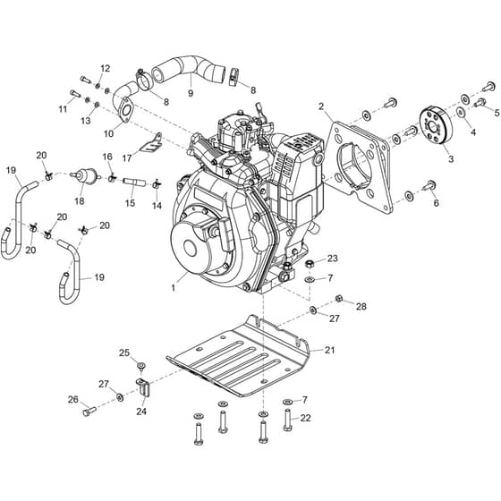 Belle RTX - Yanmar L48 Engine Assembly