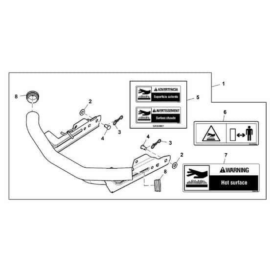 John Deere S100 - PC13988 - Front Bumper - ST1010231