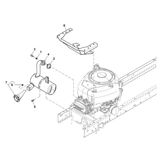 John Deere S100 - PC13988 - Muffler - ST1010470