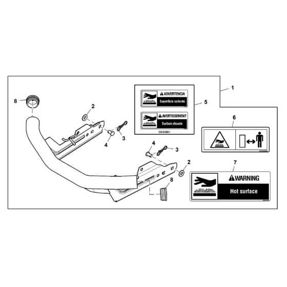 John Deere S120 - PC13990 - Front Bumper - ST1010231
