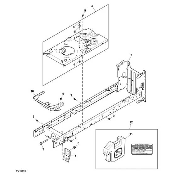 John Deere S120 - PC13990 - Frame - ST1010467