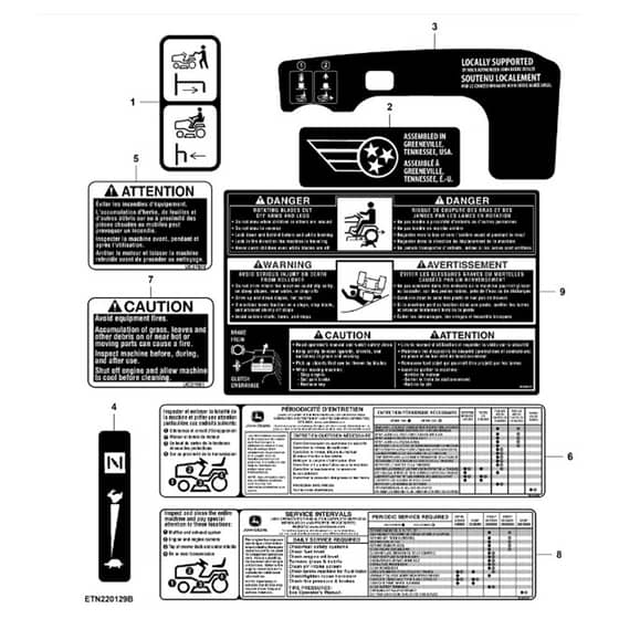 John Deere S120 - PC13990 - Labels - ST1011191