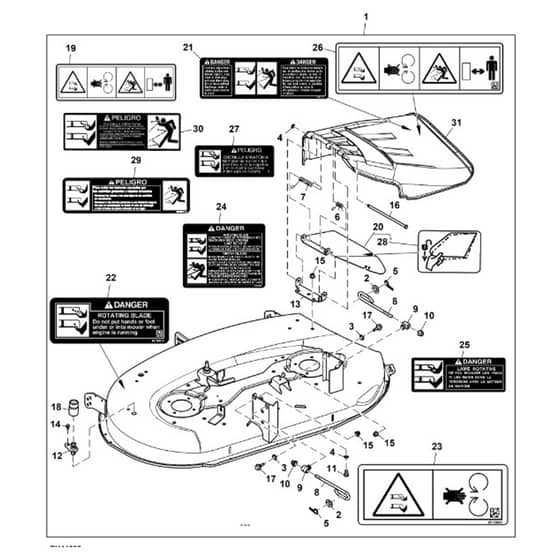 John Deere S130 - PC13991 - Mower Deck - ST1010809