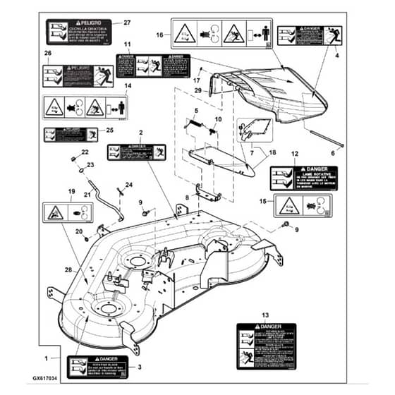 John Deere S140 - PC13992 - Mower Deck (1/2) - ST1010814