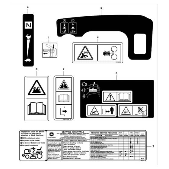 John Deere S140 - PC13992 - Labels - ST1011188