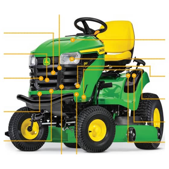 John Deere S140 Tractor - Quick Reference Guide