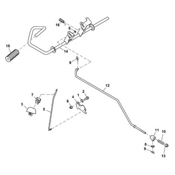 John Deere S160 - PC13994 - Brake Pedal - ST1010121