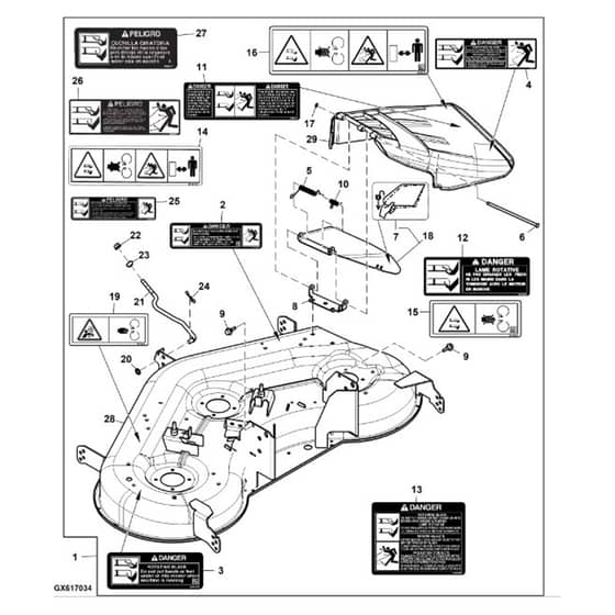 John Deere S160 - PC13994 - Mower Deck (1/2) - ST1010814