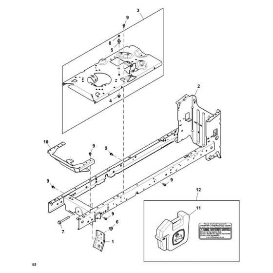 John Deere S170 - PC13995 - Frame - ST1010467