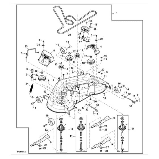 John Deere S170 - PC13995 - Mower Deck (2/2) - ST1010813