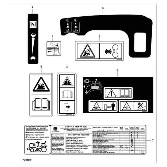 John Deere S180 - PC13996 - Labels - ST1011188