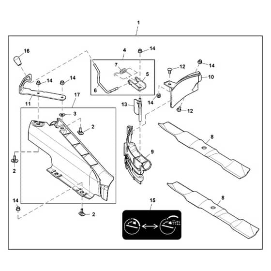 John Deere S220 - PC16003 - Grass Mulch - ST1016343