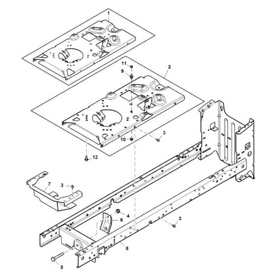 John Deere S240 - PC12357 - Frame ( - 825000) - ST800043