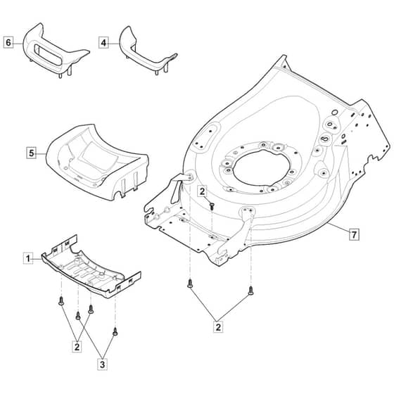 S501R PD - 2019-2021 - 294519043/M19 - Mountfield Rotary Mower Mask Diagram