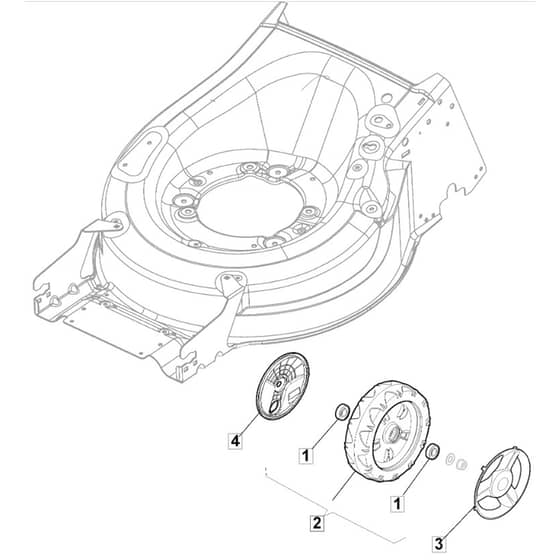 S501R PD - 2019-2021 - 294519043/M19 - Mountfield Rotary Mower Wheels Diagram