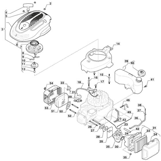S510 PD BW 4S - 2021-2022 - 299533243/MTF - Mountfield Rotary Mower Engine Diagram