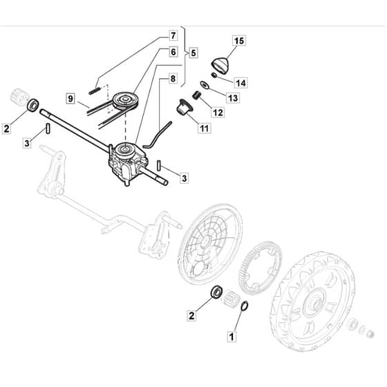 S511 PD - 2010-2011 - 299532043/M10 - Mountfield Rotary Mower Transmission Diagram