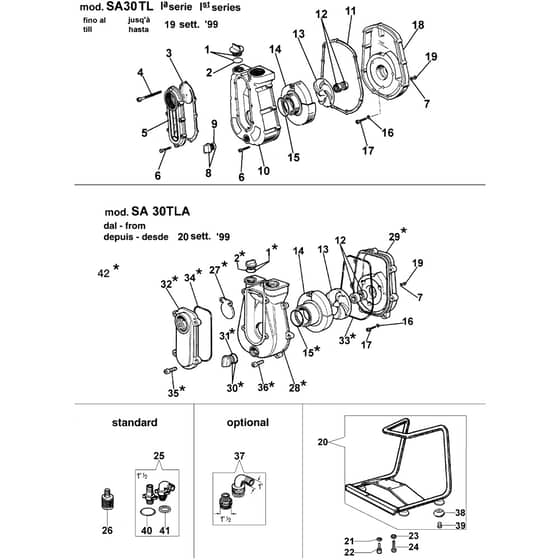 SA 30 TLA - Oleo-Mac Water Pump Pump assembly Diagram
