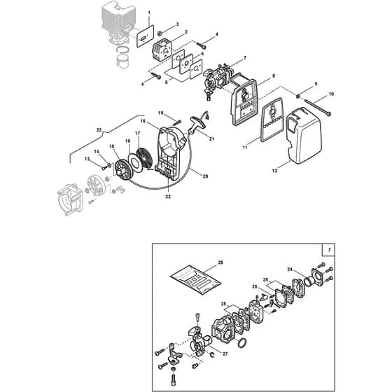 SB 28 - 2002-2007 - 183120002 - Stiga Brushcutter Carburettor Diagram