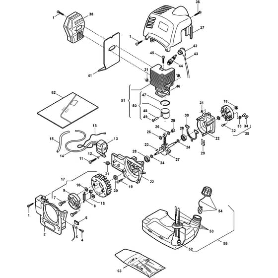 SB 30 - 2002-2011 - 183121002 - Stiga Brushcutter Engine Diagram