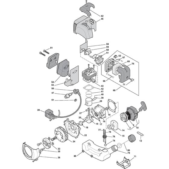 SB 34 - 2010-2012 - 280820002/10 - Stiga Brushcutter Engine Diagram
