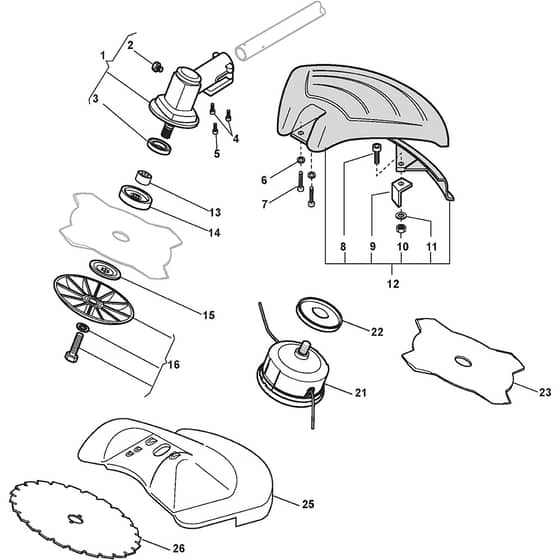 SB 43 DS - 2009-2013 - 281621002/09 - Stiga Brushcutter Gear Case Diagram