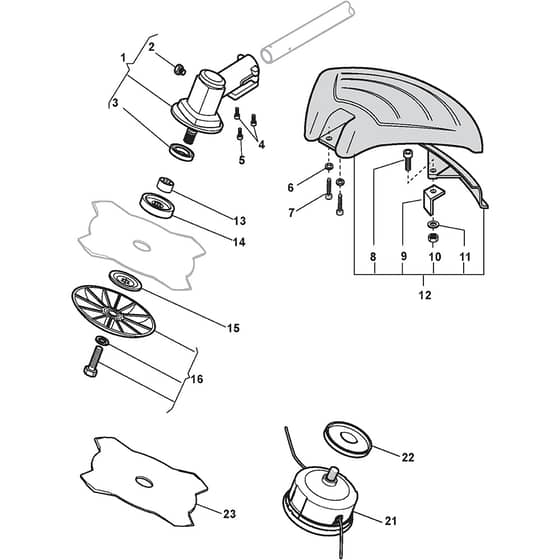 SB 43 S - 2009-2010 - 281620002/09 - Stiga Brushcutter Gear Case Diagram