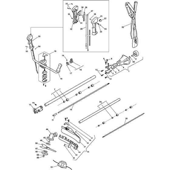 SBC 226 JD - 2015-2017 - 287121102/15 - Stiga Brushcutter Transmission Diagram