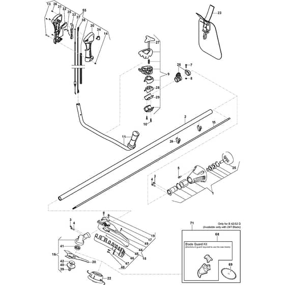 SBC 242 D - 2016 - 287321002/16 - Stiga Brushcutter Transmission Diagram
