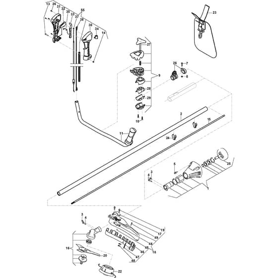 SBC 243 D - 2019-2025 - 287321092/SE1 - Stiga Brushcutter Transmission Diagram