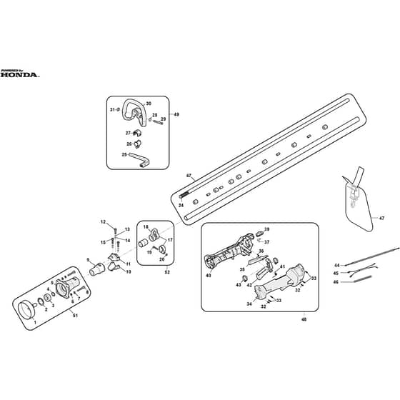 SBC 425 H - 2014-2020 - 281240002/14 - Stiga Brushcutter Handle Transmission Diagram