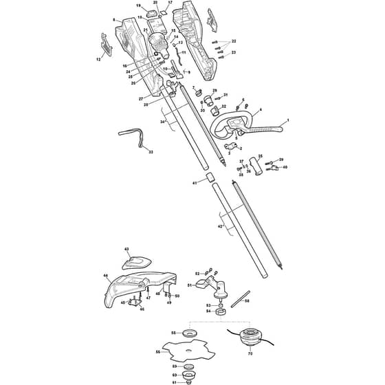 SBC 48 AE - 2017-2019 - 272361008/S17 - Stiga Brushcutter Brushcutter Diagram