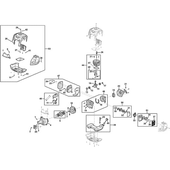 SBC 646 DX - 2019-2020 - 283422008/ST1 - Stiga Brushcutter Engine Diagram