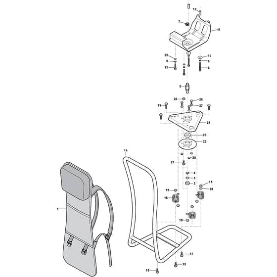 SBC 653 KF - 2018-2019 - 288422002/17 - Stiga Brushcutter Knap sack Diagram