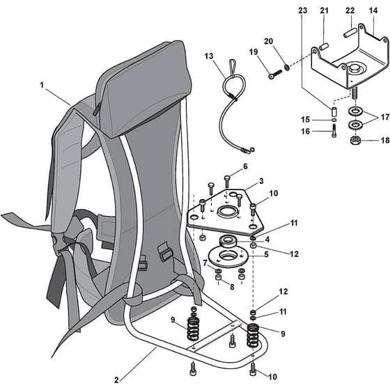 SBK 53 F - 2013 - 288422002/13 - Stiga Brushcutter Knap sack Diagram