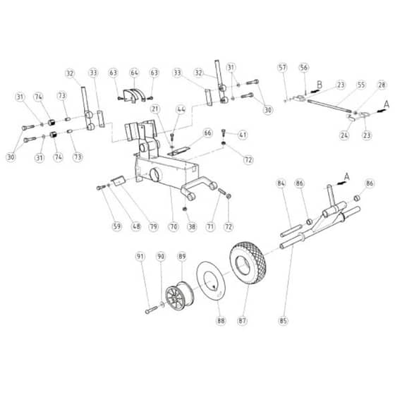 Billy Goat SC120H - Sodcutter Main (2) Diagram