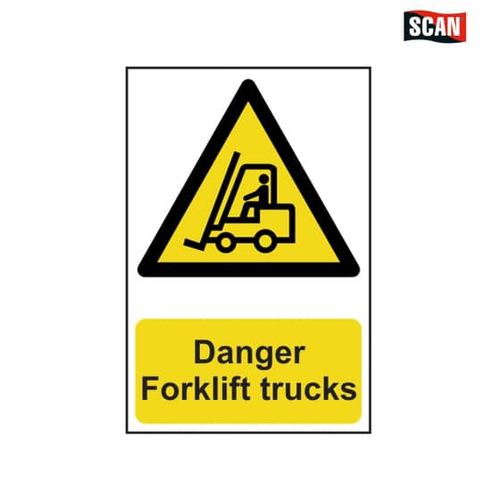 Scan Danger Forklift Trucks - PVC 200 x 300mm - 954