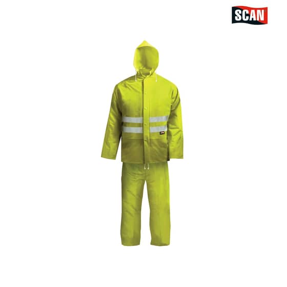 Scan Hi-Visibility Rain Suit Yellow - L (39-42in) - BX230-L