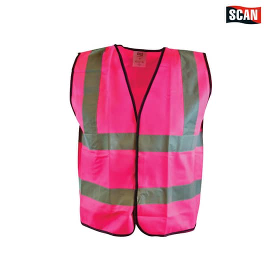 Scan Hi-Vis Waistcoat Pink - L (44in) - BX-300
