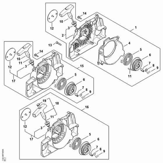 Genuine Stihl MS170 / E - Rewind starter
