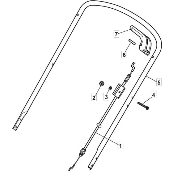 SD4700 - 2008 - 292470043/M08 - Mountfield Rotary Mower Upper Handle Diagram
