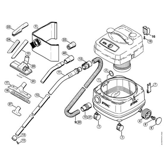 Genuine Stihl SE120 E / D - Container, Tools
