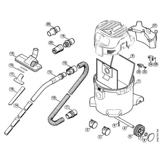 Genuine Stihl SE122 E / D - Container, Tools