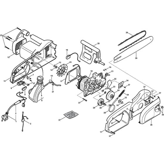 SE 180 - 2004-2008 - 15-4119-11 - Stiga Chainsaw Chainsaw Diagram