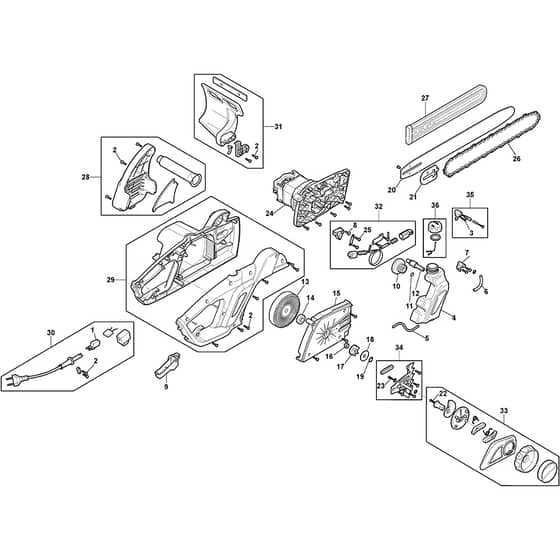SE 2240 Q - 2021-2022 - 292616168/ST1 - Stiga Chainsaw Chainsaw Diagram