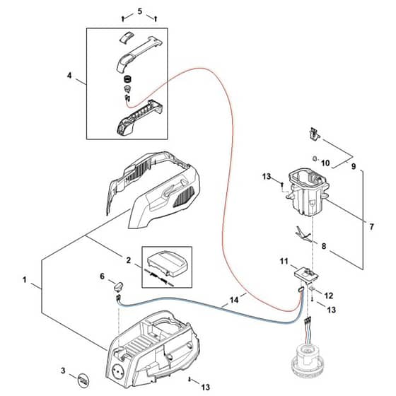 Stihl SEA100.0 L - Shroud - Parts Diagram