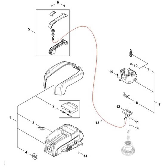 Stihl SEA50.0 L - Shroud - Parts Diagram
